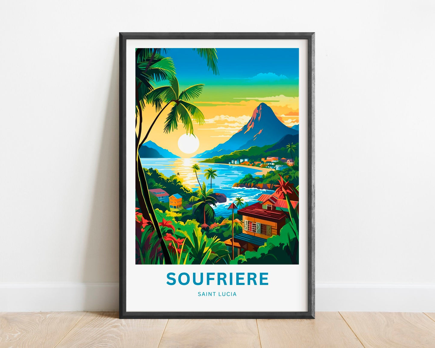 Soufrière Travel Poster