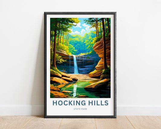 Hocking Hills Travel Poster