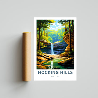 Hocking Hills Travel Poster