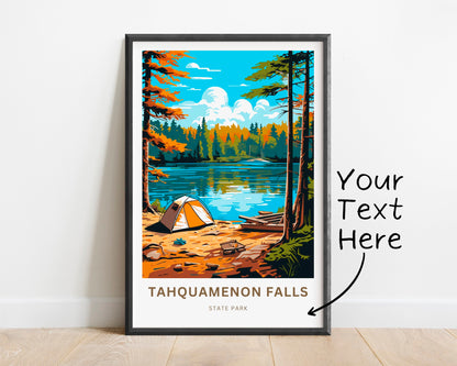 Tahquamenon Falls Travel Print - Tahquamenon Falls State Park poster, Michigan Wall Art, Framed present, Gift Michigan Present - TravelTreasureCo