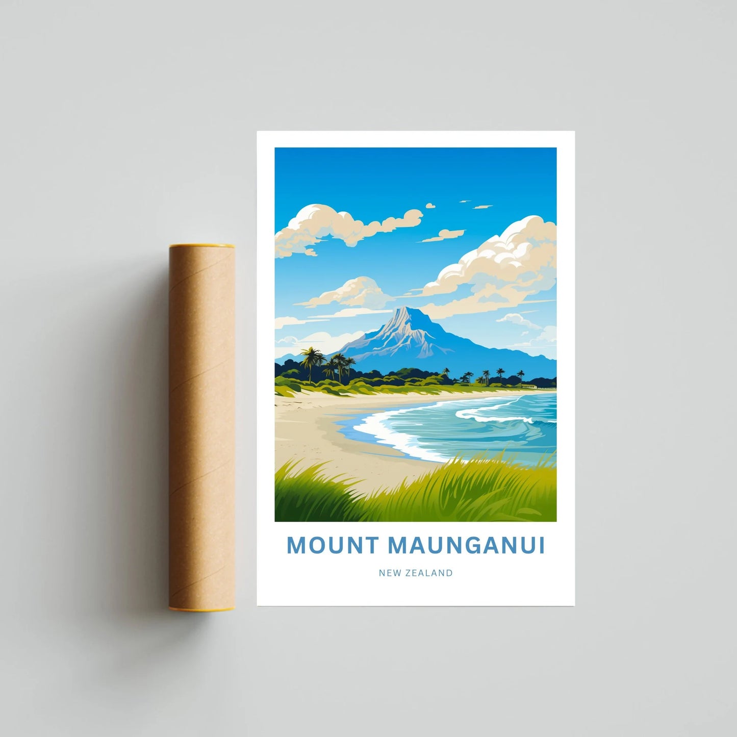 Mount Maunganui Travel Poster