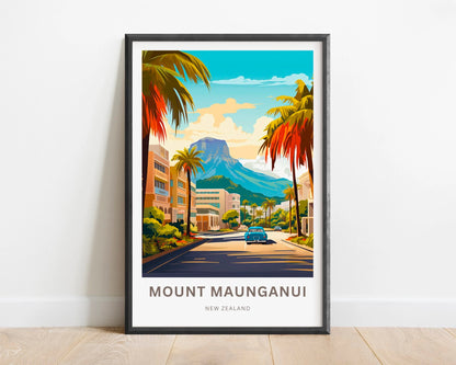 Mount Maunganui Travel Poster