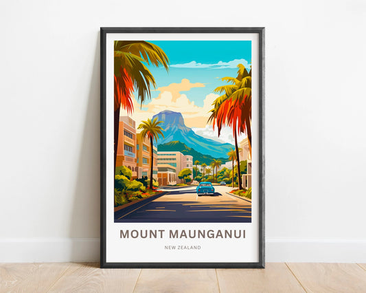 Mount Maunganui Travel Poster