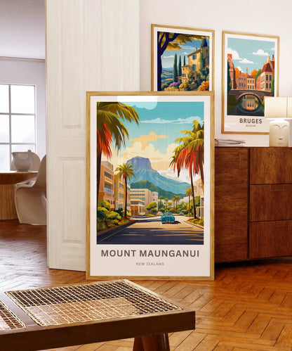 Mount Maunganui Travel Poster