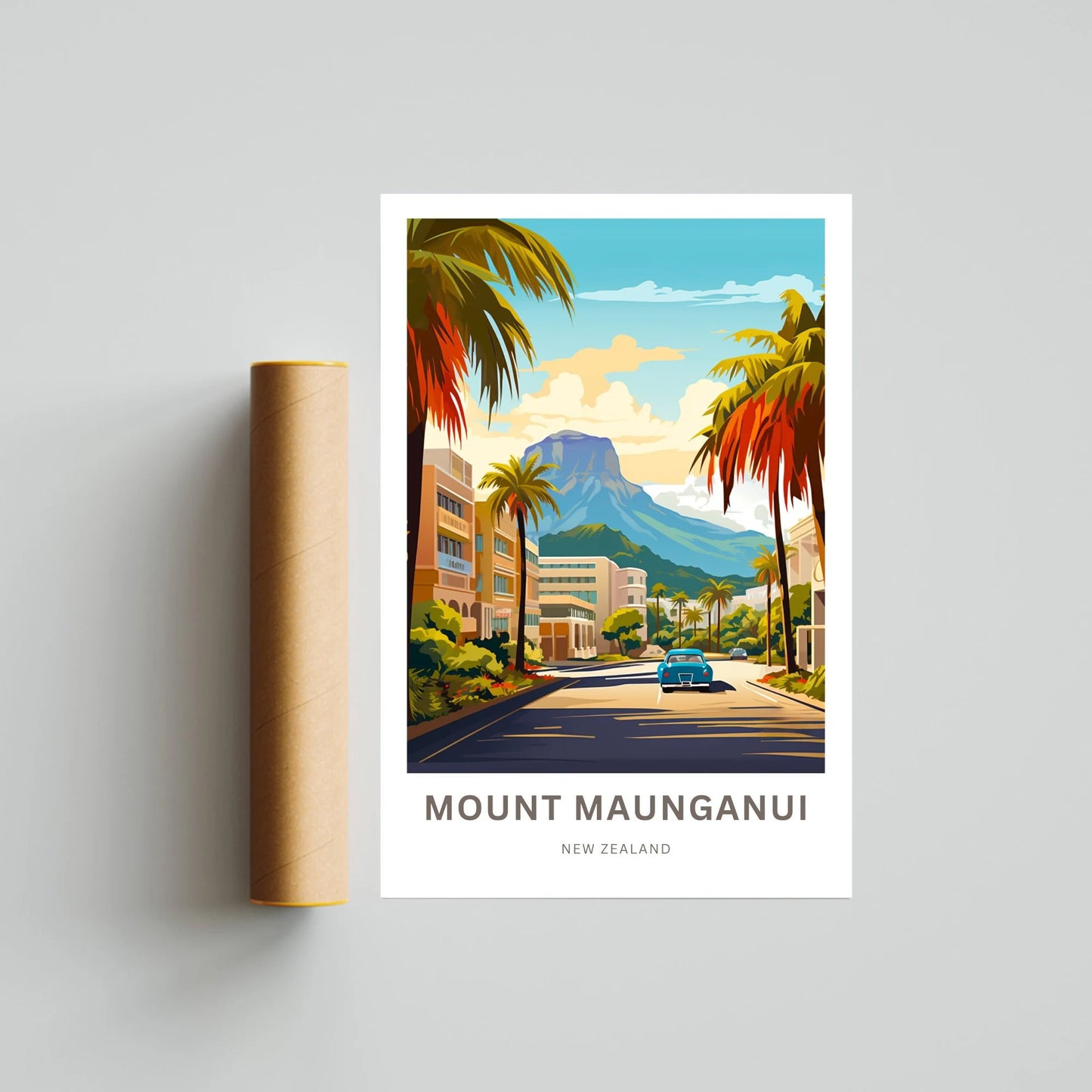 Mount Maunganui Travel Poster