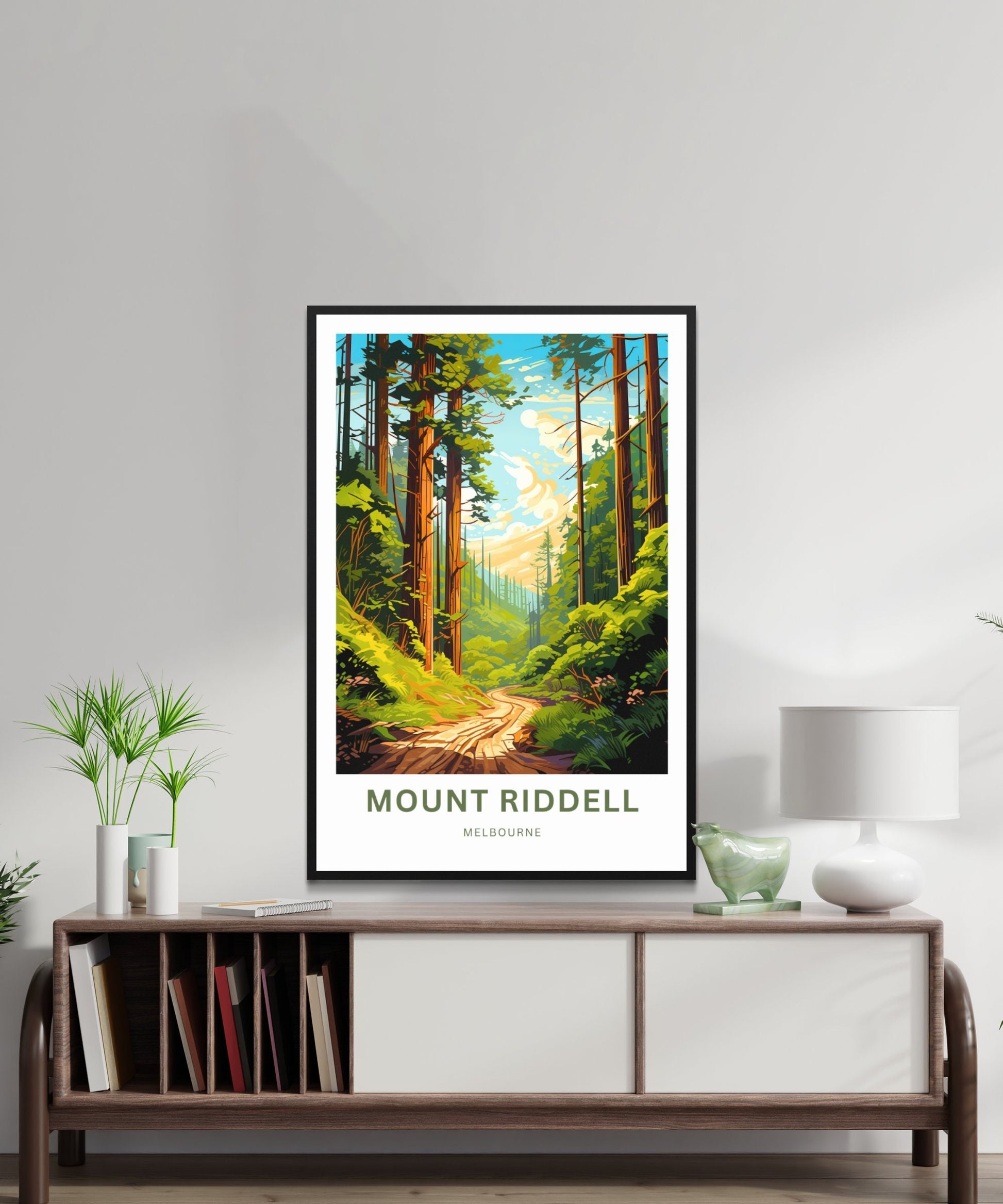 Mount Riddell Travel Print - Mount Riddell poster, Melbourne Wall Art, Framed present, Gift Australia Present - TravelTreasureCo