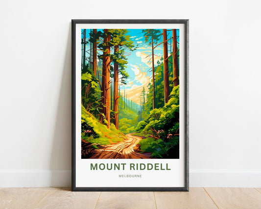 Mount Riddell Travel Print - Mount Riddell poster, Melbourne Wall Art, Framed present, Gift Australia Present - TravelTreasureCo