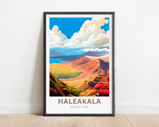 Haleakalā Travel Print - Haleakalā Hawaii poster, Hawaii Wall Art, Framed present, Gift United States Present - TravelTreasureCo