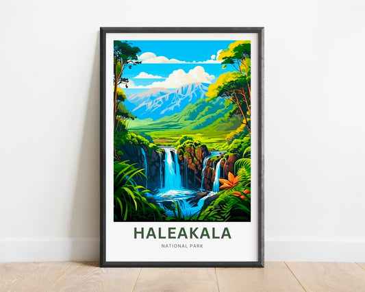 Haleakalā Travel Print - Haleakalā Hawaii poster, Hawaii Wall Art, Framed present, Gift United States Present - TravelTreasureCo