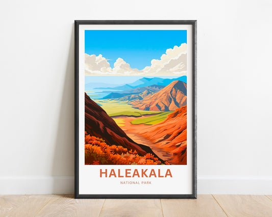 Haleakalā Travel Print - Haleakalā Hawaii poster, Hawaii Wall Art, Framed present, Gift United States Present - TravelTreasureCo
