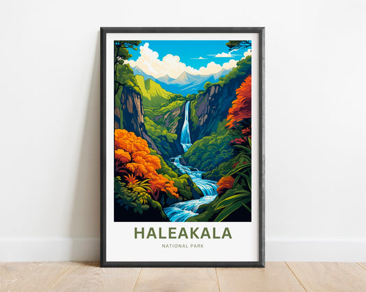 Haleakalā Travel Print - Haleakalā Hawaii poster, Hawaii Wall Art, Framed present, Gift United States Present - TravelTreasureCo