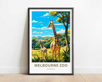 Melbourne Zoo Travel Print - Melbourne Zoo poster, Melbourne Wall Art, Framed present, Gift Australia Present - TravelTreasureCo