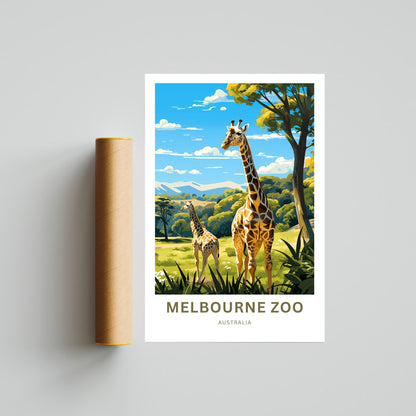 Melbourne Zoo Travel Print - Melbourne Zoo poster, Melbourne Wall Art, Framed present, Gift Australia Present - TravelTreasureCo