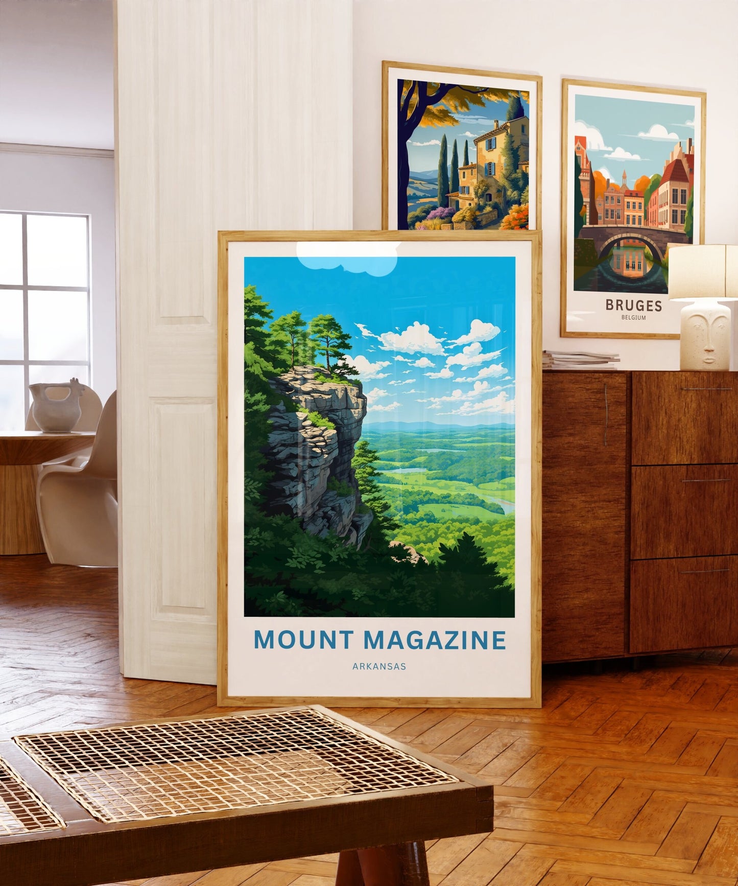 Mount Magazine Travel Print- Mount Magazine poster, Arkansas Wall Art, Framed present, Gift Arkansas Present, Customize Your Text - TravelTreasureCo