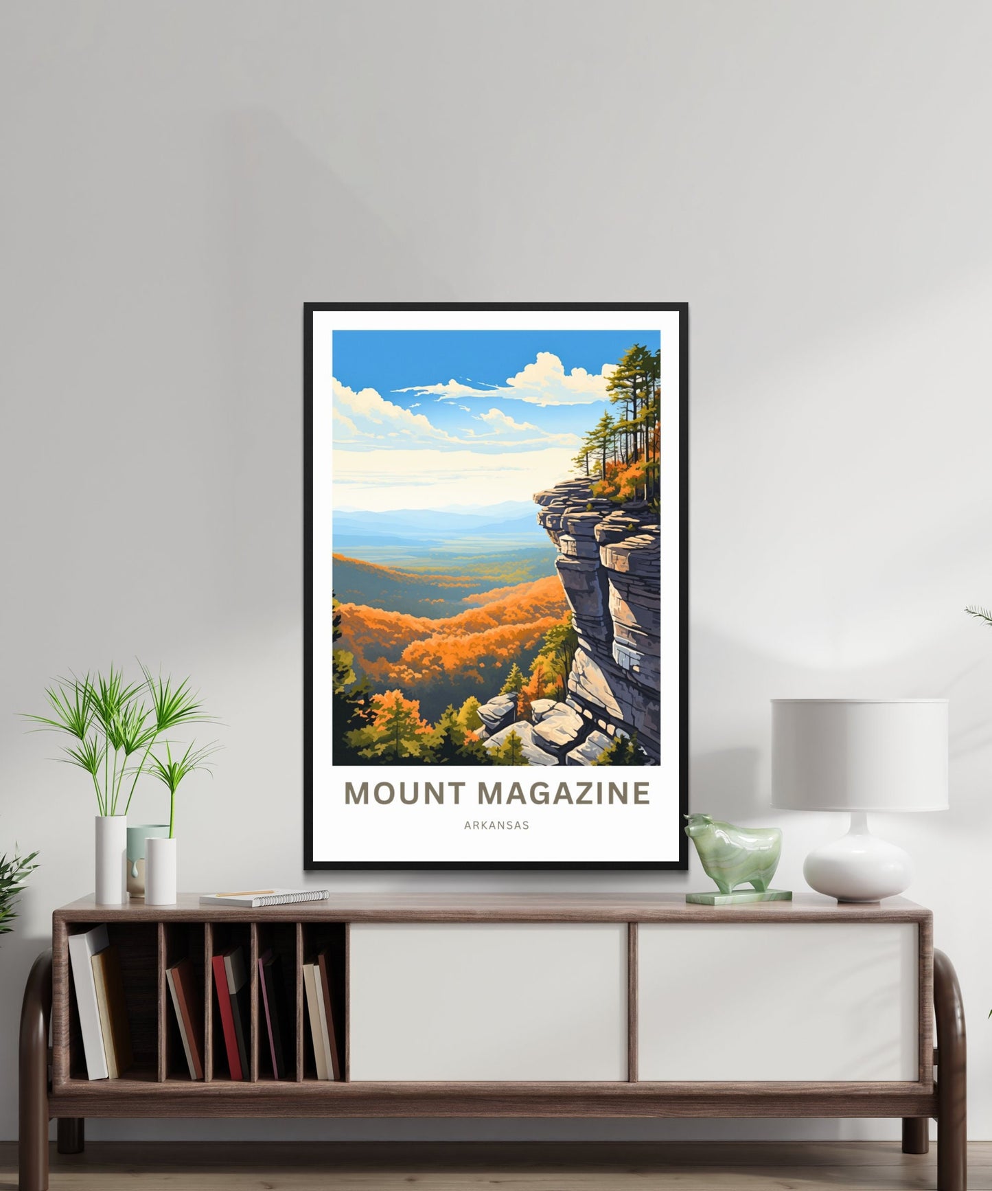 Mount Magazine Travel Print- Mount Magazine poster, Arkansas Wall Art, Framed present, Gift Arkansas Present, Customize Your Text - TravelTreasureCo