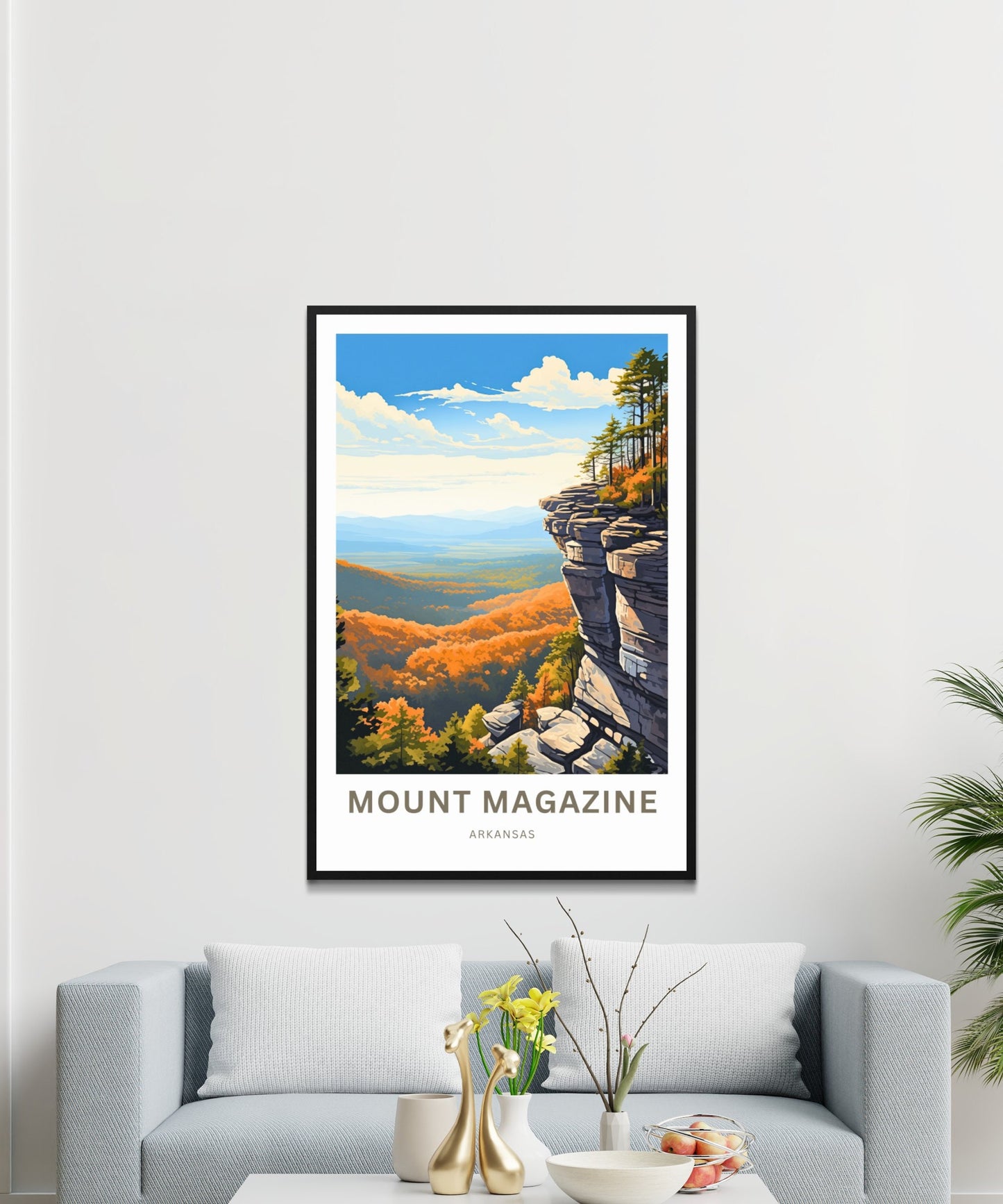 Mount Magazine Travel Print- Mount Magazine poster, Arkansas Wall Art, Framed present, Gift Arkansas Present, Customize Your Text - TravelTreasureCo