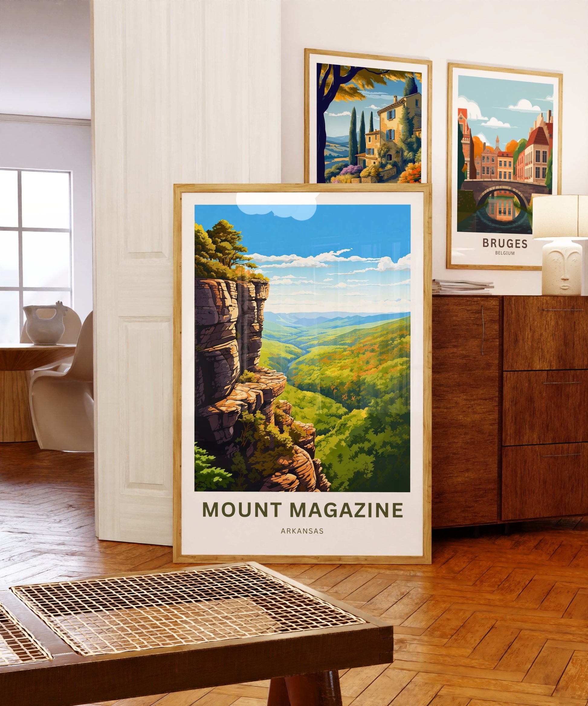 Mount Magazine Travel Print- Mount Magazine poster, Arkansas Wall Art, Framed present, Gift Arkansas Present, Customize Your Text - TravelTreasureCo