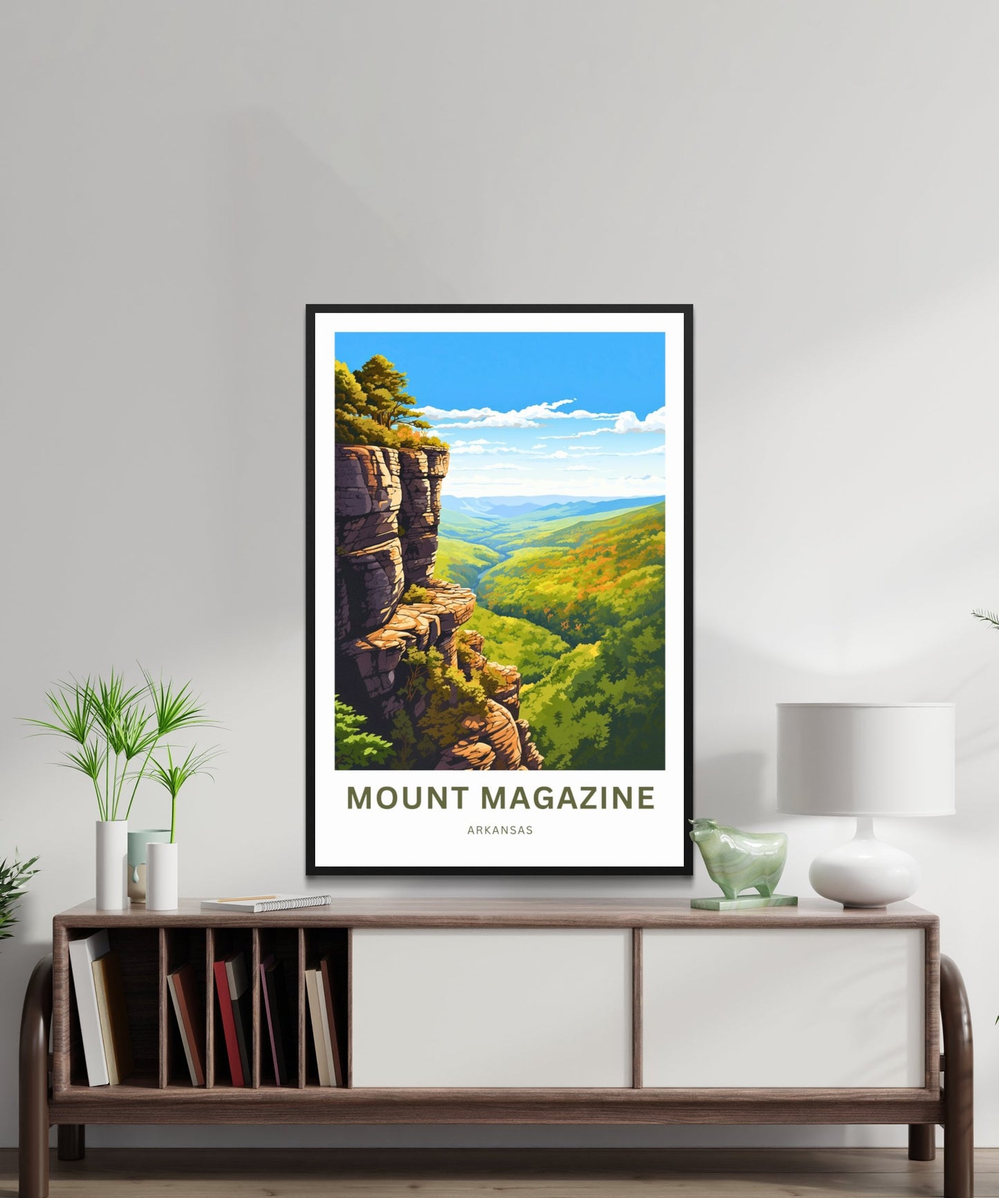 Mount Magazine Travel Print- Mount Magazine poster, Arkansas Wall Art, Framed present, Gift Arkansas Present, Customize Your Text - TravelTreasureCo