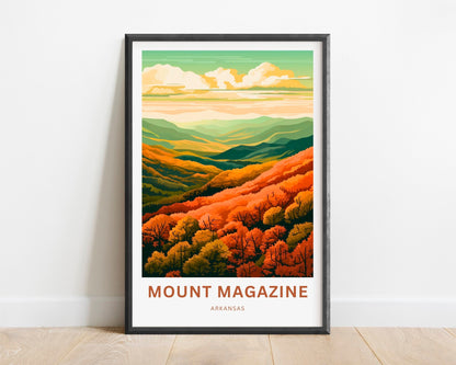 Mount Magazine Travel Print- Mount Magazine poster, Arkansas Wall Art, Framed present, Gift Arkansas Present, Customize Your Text - TravelTreasureCo