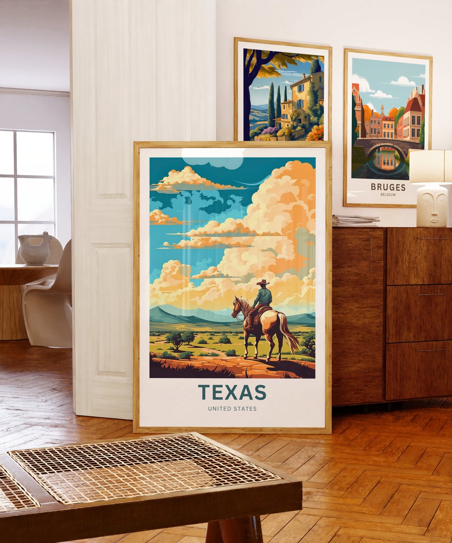 Texas Travel Print - Texas poster, United States Wall Art, Framed present, Gift United States Present, Custom Text - TravelTreasureCo