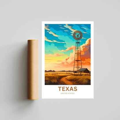 Texas Travel Poster