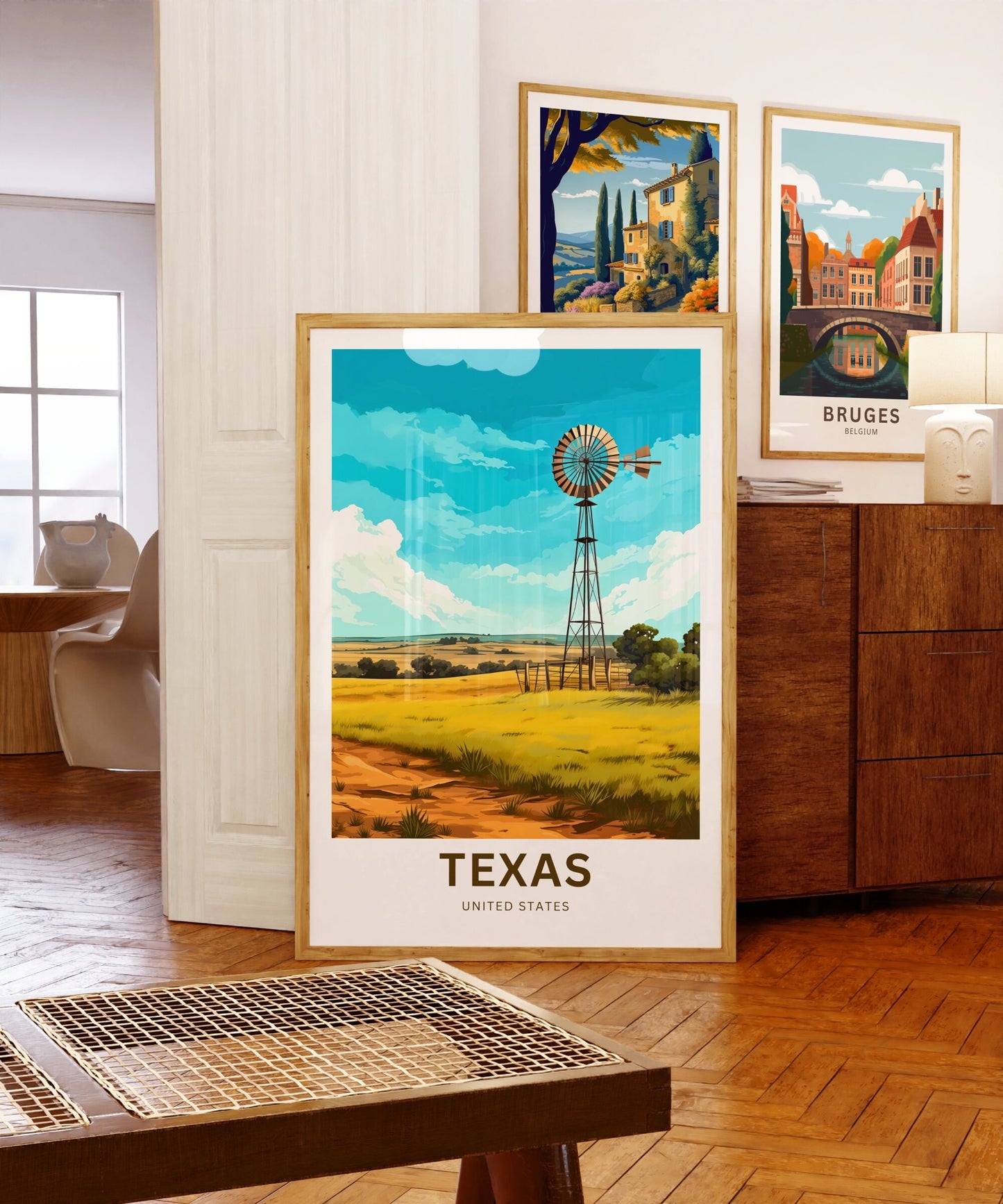 Texas Travel Print - Texas poster, United States Wall Art, Framed present, Gift United States Present, Custom Text - TravelTreasureCo