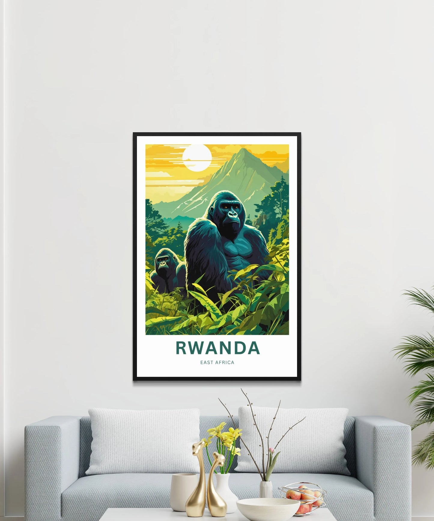 Rwanda Travel Poster