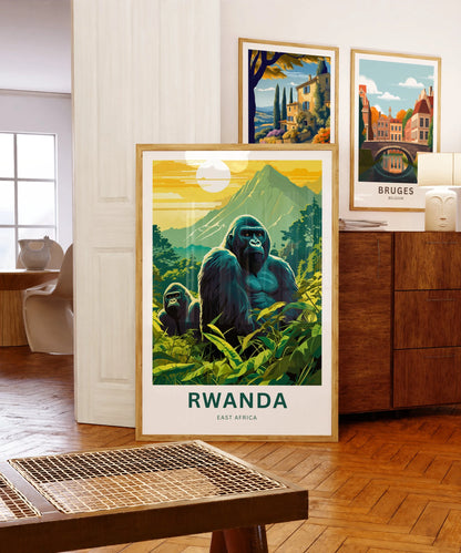 Rwanda Travel Poster