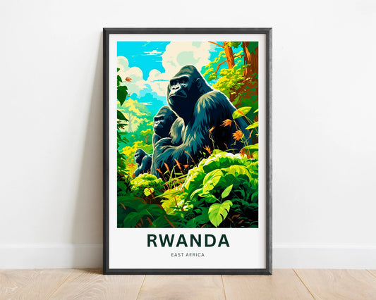 Rwanda Travel Poster