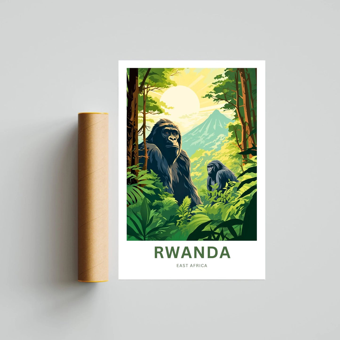 Rwanda Travel Poster