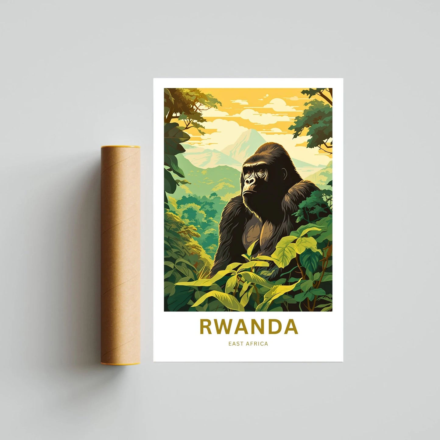 Rwanda Travel Poster