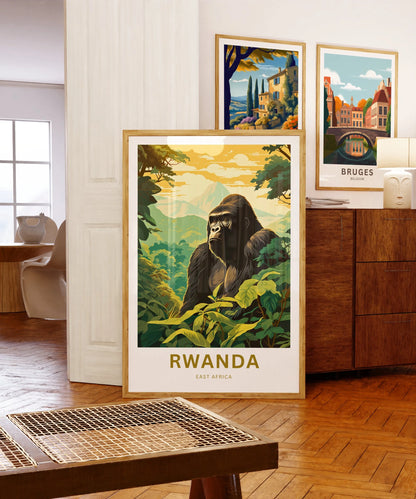 Rwanda Travel Poster