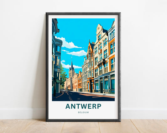 Antwerp Travel Poster