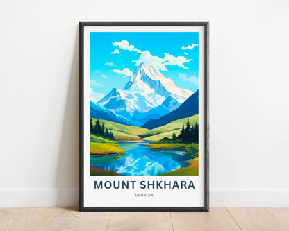 Mount Shkhara Travel Poster