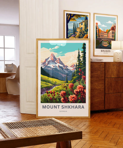 Mount Shkhara Travel Poster