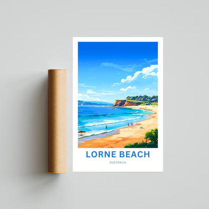 Lorne Beach Travel Poster