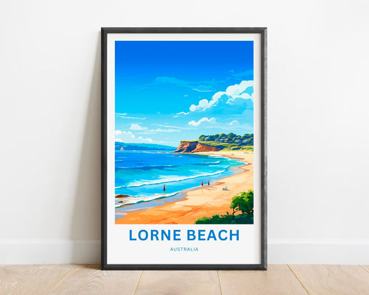 Lorne Beach Travel Poster