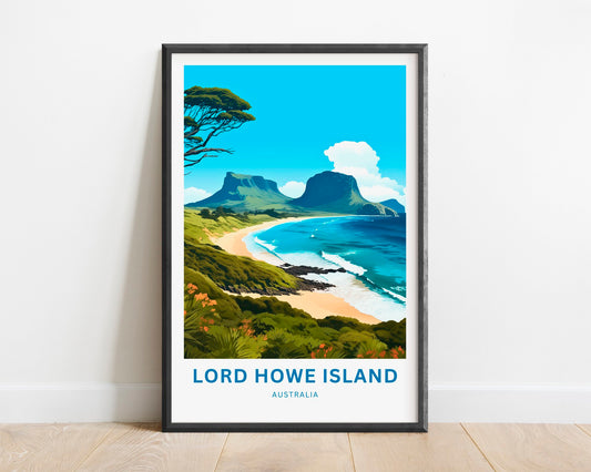 Lord Howe Island Travel Poster - Lord Howe Island poster - TravelTreasureCo