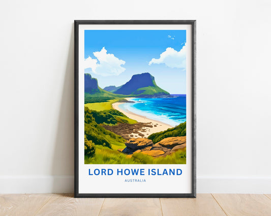 Lord Howe Island Travel Poster - Lord Howe Island poster - TravelTreasureCo