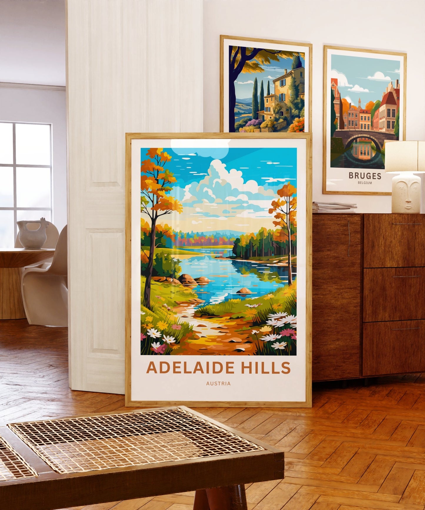 Adelaide Hills Travel Print - Hillside Serenity