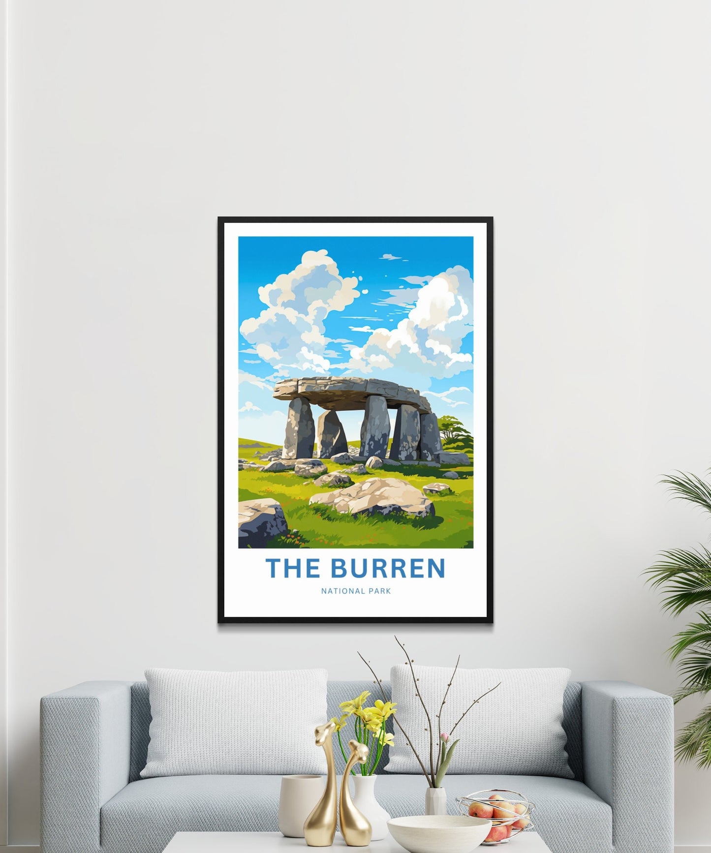 The Burren National Park Travel Print - Burren National Park poster, Ireland Wall Art, Framed present, Gift Ireland Present - TravelTreasureCo