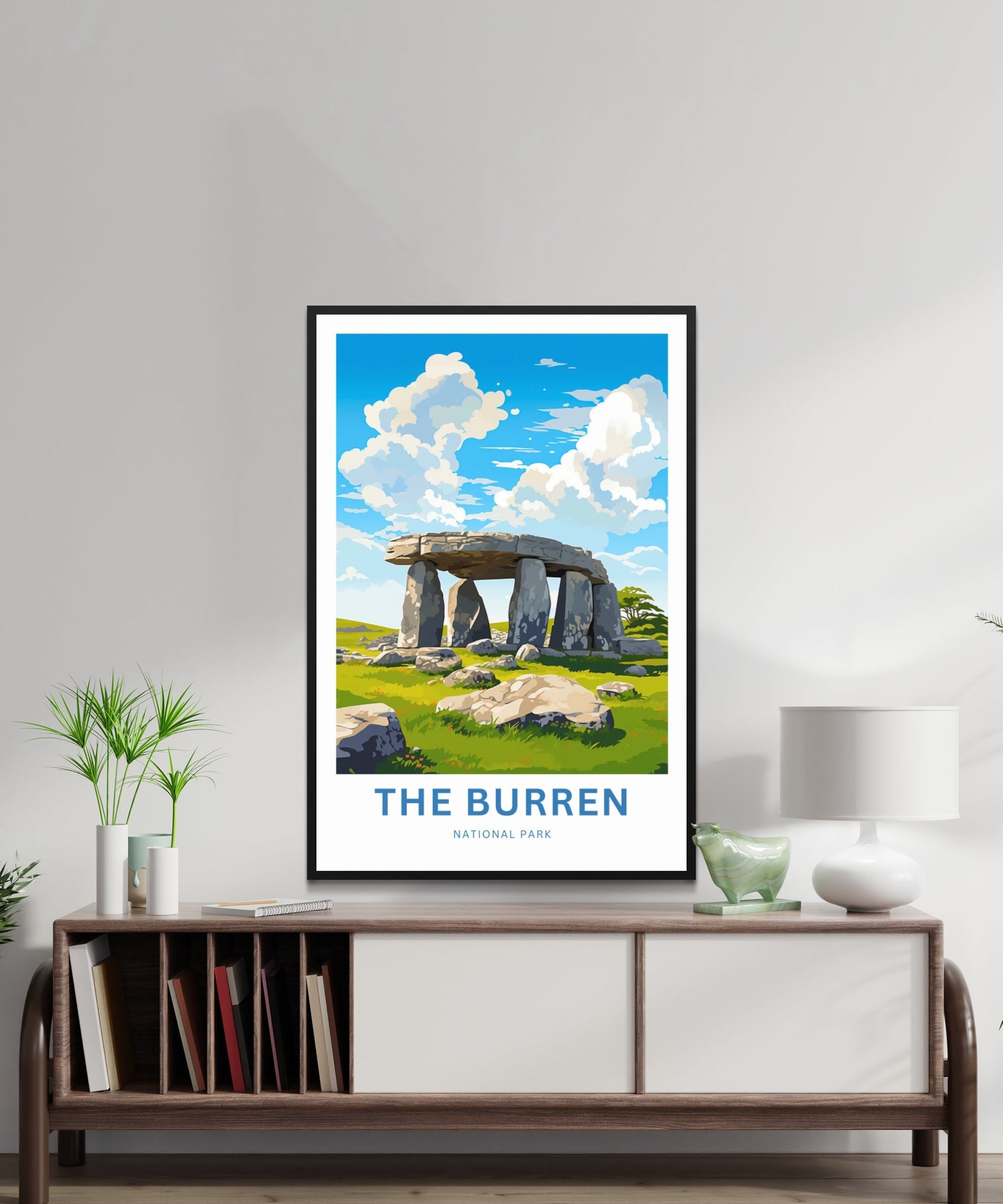 The Burren National Park Travel Print - Burren National Park poster, Ireland Wall Art, Framed present, Gift Ireland Present - TravelTreasureCo