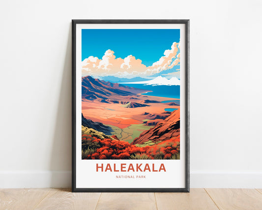 Haleakalā Travel Print - Haleakalā Hawaii poster, Hawaii Wall Art, Framed present, Gift United States Present - TravelTreasureCo