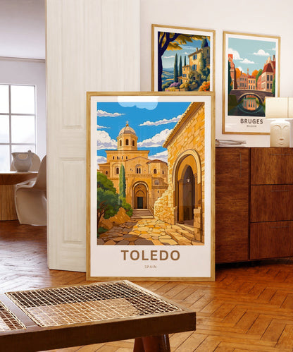 Toledo Travel Print - Toledo poster, Spain Wall Art, Wall Decor, Framed present, Gift Spain Present - TravelTreasureCo