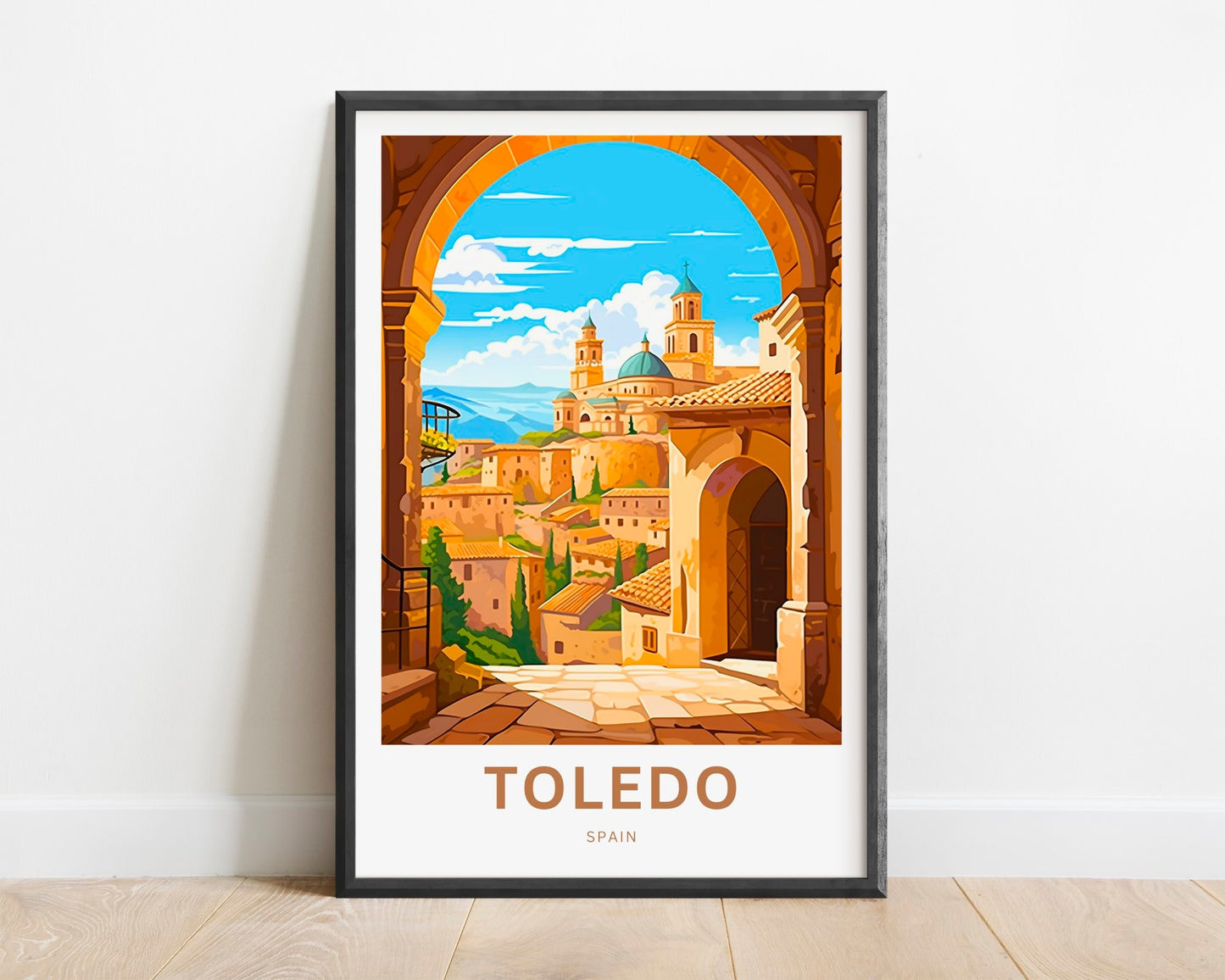 Toledo Travel Print - Toledo poster, Spain Wall Art, Wall Decor, Framed present, Gift Spain Present - TravelTreasureCo