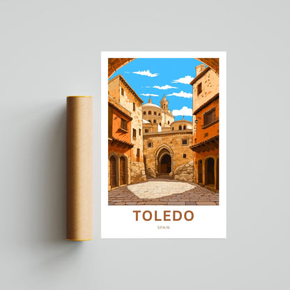 Toledo Travel Print - Toledo poster, Spain Wall Art, Wall Decor, Framed present, Gift Spain Present - TravelTreasureCo