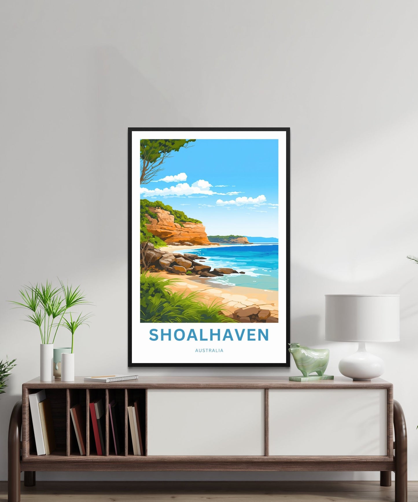 Shoalhaven Travel Print - Shoalhaven poster, Australia Wall Art, Framed present, Gift Australia Present, Custom Text - TravelTreasureCo