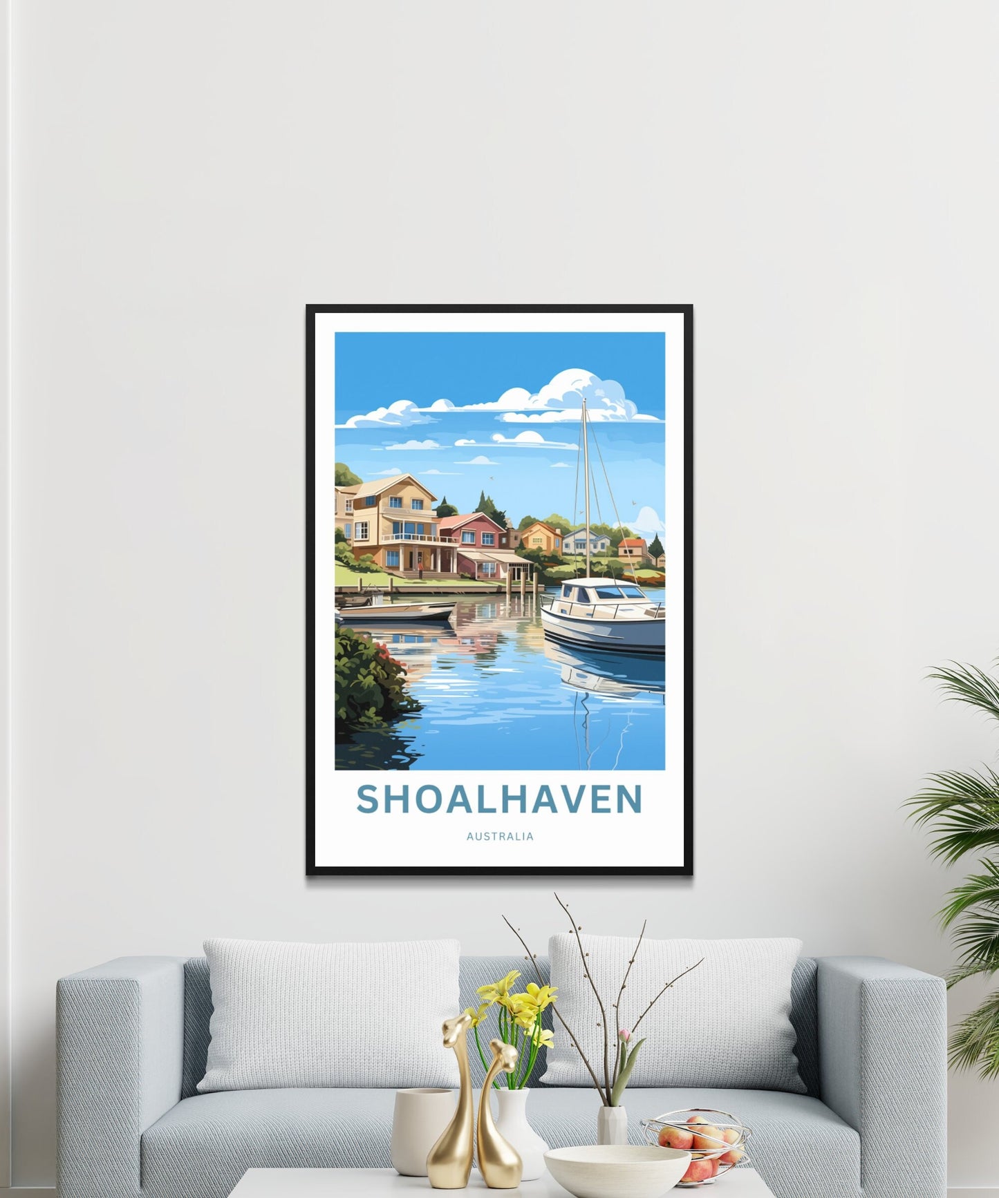 Shoalhaven Travel Print - Shoalhaven poster, Australia Wall Art, Framed present, Gift Australia Present, Custom Text - TravelTreasureCo