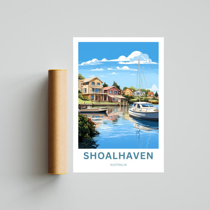 Shoalhaven Travel Print - Shoalhaven poster, Australia Wall Art, Framed present, Gift Australia Present, Custom Text - TravelTreasureCo