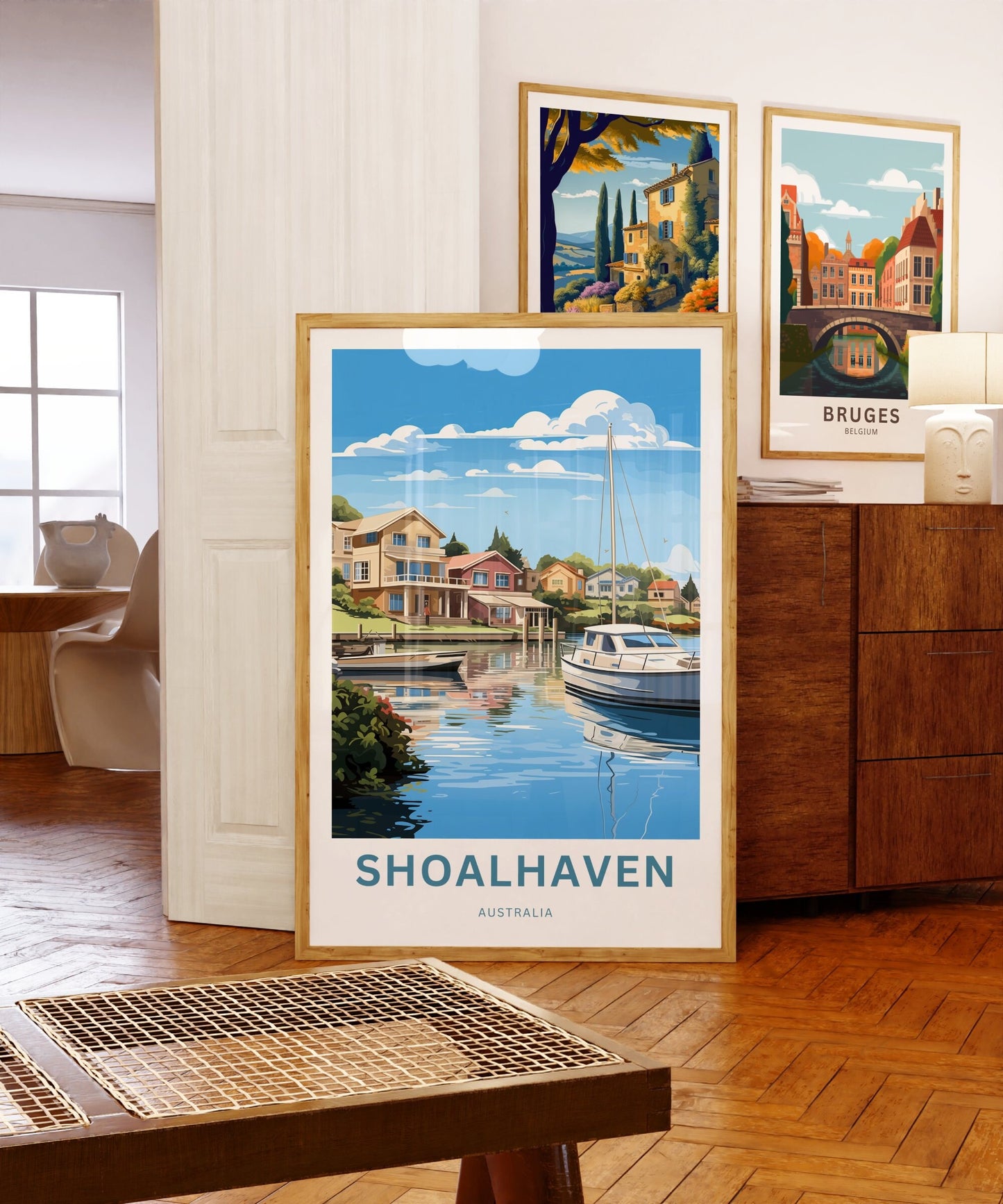 Shoalhaven Travel Print - Shoalhaven poster, Australia Wall Art, Framed present, Gift Australia Present, Custom Text - TravelTreasureCo